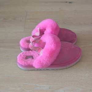 UGG Kids Fuzzy Pink Slippers